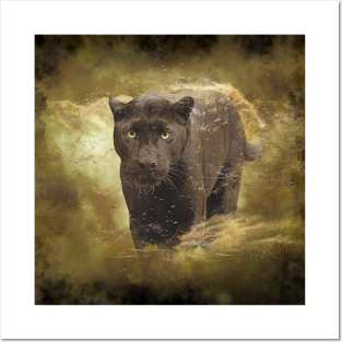 Panther Animal Wildlife Jungle Nature Adventure Free Travel Digital Painting Posters and Art